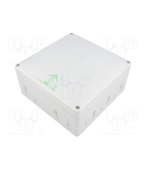 81681001 -AS Enclosure: junction box; X: 180mm; Y: 180mm; Z: 91mm; polystyrene mzpFc1O5LRUr0oN_cb9Z8AUe2Zcew54hAE195IVho9U