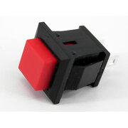 PUSH BUTTON SWITCH OFF-(ON), 1A 250VAC, square, red