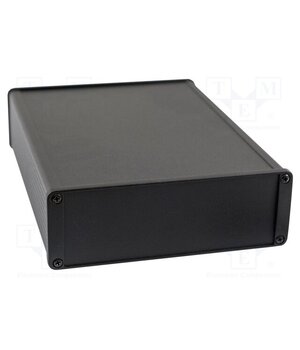 1457T2201EBK Enclosure: shielding; X: 165mm; Y: 220mm; Z: 55mm; aluminium; black yIaXOJ0wYo1TpSaAf3oV1nWQC-w8DdeJPzo_xD9BbPs