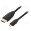 VAA-D03-B100 Cable; HDMI plug,micro HDMI plug; PVC; 3D,4K,ARC,HDR,UHD 2160p WQnfhQhh0YUKn0dq06Rz5OX5irKEQ1PKhy_qVs0iqRs