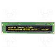 REC004002AYPP5N00100 Display: OLED; alphanumeric; 40x2; Dim: 182x38.5x9.3mm; yellow pDL5XWJdNB1D74ZpCDcd0voF4RcHC3FEkNbDpsk84Y8