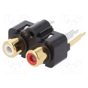 FW6192 Connector: RCA; socket; female; double; straight; THT; gold-plated O2MS6YT8HveeNhdqHCaNagKwnKrLYWspvyapv6Aa8ko