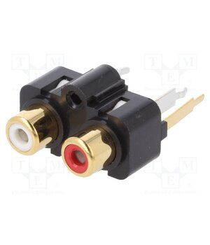 FW6192 Connector: RCA; socket; female; double; straight; THT; gold-plated O2MS6YT8HveeNhdqHCaNagKwnKrLYWspvyapv6Aa8ko