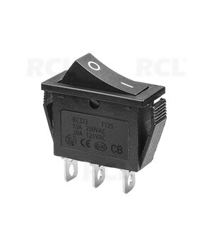ROCKER SWITCH 15A/250VAC 20A/125VAC, 1 kontaktu pāris, melns, ON-OFF

 CPR442.jpg