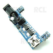 Sprieguma pārveidotājs izkārtojuma platēm 3,3 V 5 V, maks. 700 mA, Uin 5 V vai 6,5–12 V, mini USB

 AMM033_05.jpg