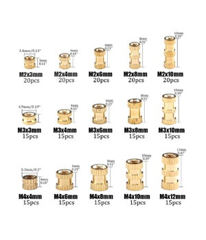 Misiņu riekstu komplekts, M2 M3 M4, 250 gab.

 ITVM01R+1.jpg