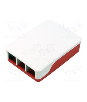 RPI OFFICIAL CASE FOR PI4 (RED/WHITE) Accessories: case; Colour: white,red; Enclos.mat: ABS qVCeyPD_lgxEKl6t0cH6D50iZk6GV96_CHFxC8pMcVg