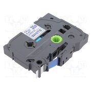 TZE-233 Tape; 12mm; 8m; white; Character colour: blue; laminated,glued 7_OmR9pD28wUSwwZiS64plfPbylbXS9HOYmd4dOZOn0