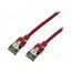 CQ9064S Patch cord; RJ45 plug,both sides; U/FTP; 6a; stranded; Cu; 3m; red PJyH00Y9hFZzBKuprn4RVpY1u0ZCHkYFaHQqbVv27sI