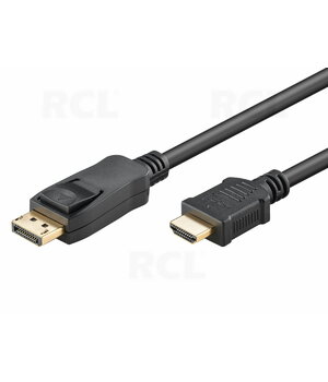 KABELS Digital Display Port > HDMI (K), 4K/30 Hz (3840x2160) UHD, 5 m

 CKA6554K.jpg