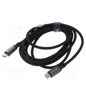 CTKBH Cable; USB 2.0; USB C plug,both sides; nickel plated; 2m; black w_4nFpq3nLn0tI4Nv-4m5WyblEwuUYwuZycwz0vP8XU