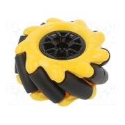 FIT0662-1 Wheel; yellow-black; Shaft: screw; screw; Ø: 48mm; rubber; W: 24.5mm gJOd1HCsTq98Iqc-L5zOSrS1vwalgaFZvBmt4epQa_w