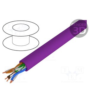 10GB24.07305 Wire; U/UTP; 4x2x23AWG; 6a; wire; Cu; Insulation: LSZH; violet; 305m 4PKIk7B8O76jYBU8p95F-hlECx4apQ4uz799Y86Fdes