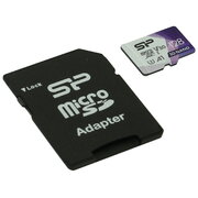 Карта памяти micro SD 128GB + SD адаптер SP Superior Pro UHS-I U3 V30, Class10