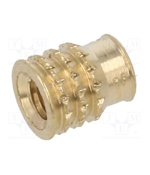 001M2 Threaded insert; brass; M2; BN 37885; L: 4.2mm; for plastic ikTRXEDSCkpXWkYcJqDo_ezxoC0Yc71DGFuiJq2Kxm4