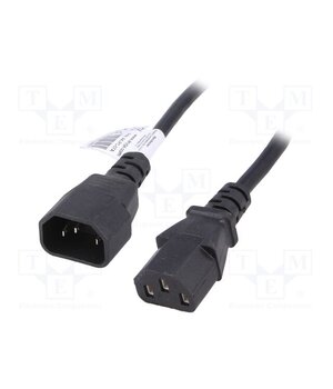 AK-PC-07A Cable; H03VV-F; 3x0.75mm2; IEC C13 female,IEC C14 male; PVC; 3m Bc7ZKn05nMdNzWuUHxRmVF06zYfh-YgUSsHVwIxacdQ