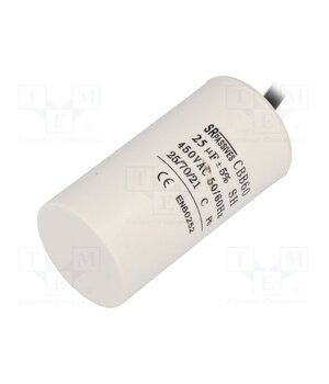 CBB60H-25/450 Capacitor: polypropylene; motors, run; 25uF; 450V; Ø42x82mm; ±5% gkxt-XZf9tNC8FrsznU43H5JbEVi7h-Y9YLSDW8wfKI