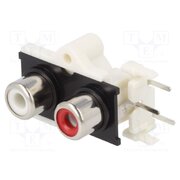 FC68405 Connector: RCA; socket; female; double; angled 90°; THT 0hkAHWKDHVIOdJKxiqXfNHsZBuoTm_M_mw_x8Odawlk