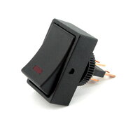 ROCKER SWITCH 25A 12VDC, with LED red illuminated, ON-OFF