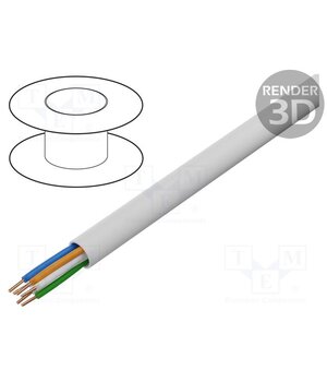 TS0005 Wire; YTKSY; 3x2x0.5mm; telecommunication; wire; Cu; white qsXCZnIYRXKyqN0Y87S8-_IWMPQs9ArYK_XDtAN2ALU