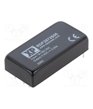 RDF2572S05 Converter: DC/DC; 25W; Uin: 16÷160VDC; Uout: 5VDC; Iout: 5A; THT; RDF 95r9ZHfVAU7k0l35AV8yzLwGnSE5DNl42eiA5FW9U9E