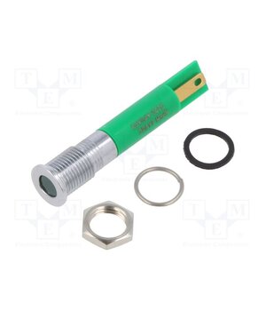Q8F1CXXG24E Indicator: LED; flat; green; Ø8mm; IP67; Q8; brass; ØLED: 5mm; 6mcd hgEKgUXrD1SxGV0WOuVxjYrFM8d3L5PMZeZZ3EDhGQo