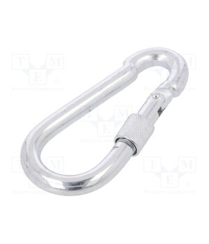 KSZ10100 Carabiner; steel; for rope; L: 100mm; zinc; 10mm; with protection gCYMgYNyXsj5amJzOMF417g4DcBKilV7NglHeoBMI8E