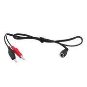 CABLE DC 2.1/5.5mm  +  clips B/R, 0.6m