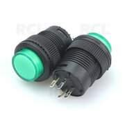 Push-button switch, ON-OFF, 3A 250VAC, M16, with 12V green LED indication