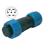 CONNECTOR WEIPU SP1310/S7, 7pin cable socket ø4÷6.5mm, 5A 125V, IP68