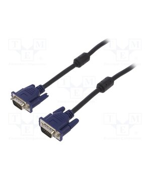 AK-AV-07 Cable; D-Sub 15pin HD plug,both sides; black; 3m F6WhhK0z6UdiMROAJhyV6YhURfsL8fYJD1eWEXvqR80