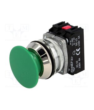 NEF30-DZXY Switch: push-button; 30mm; Stabl.pos: 1; NC + NO; green; IP55; NEF30 sMu6fYIcLSzJa0-g3JOVx4qh802BuxdhdwAkt0HoqDM