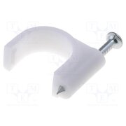 17085 Holder; white; on round cable; 100pcs; with a nail; Ø: 16mm kHW84NNPB2fFNqOjvTVXxAP43UXR7XXO1Rn-4cZyMJU