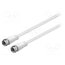 58814 Cable; 1m; F plug,both sides; PVC; A+ shielding class; white; 75Ω Psr-FhbVEAWO7TWtATftg-WzMzb940y2wH8F54dtOaY