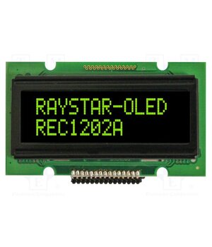 REC001202AGPP5N00100 Display: OLED; alphanumeric; 12x2; Dim: 55.7x32x11mm; green; PIN: 15 -CTmePCEYfN7m0POmlH48YzYB36dwPTWgAuBHcQHehU