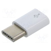MICRO USB(F) TO USB-C(M) ADAPTER WHITE Accessories: adapter; white; USB B micro socket,USB C plug TE70KYAXTWIEp_9eYL78d5tD0Eq2IbQNy_U_8IBxZFY