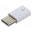 MICRO USB(F) TO USB-C(M) ADAPTER WHITE Accessories: adapter; white; USB B micro socket,USB C plug TE70KYAXTWIEp_9eYL78d5tD0Eq2IbQNy_U_8IBxZFY