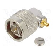 172235 Connector: N; plug; male; angled 90°; 50Ω; soldering; for cable AuMxP1CRyZ5rl54-A9E5F7UkeMSfn7OPTRILT90My44