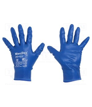 19-007/09 Protective gloves; Size: 9; blue; MaxiDex® d_jKh0jyGAC5D0nGVIc1QtEZnBgipxEz9UJ3oeaYaAY