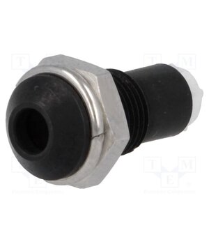 SMR1 069 LED holder; 3mm; metal; convex; with plastic plug; black ty-HH4f0qICBS95QlkLRmBxWe9GKrf2-hSZjxfh0R6w