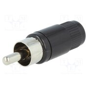 STO 1 SCHWARZ Connector: RCA; plug; male; straight; soldering; black; for cable p36TQzJKmlYeATpffuE71Yl_6-hUiNmCgcKEzvYFoJk