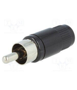 STO 1 SCHWARZ Connector: RCA; plug; male; straight; soldering; black; for cable p36TQzJKmlYeATpffuE71Yl_6-hUiNmCgcKEzvYFoJk