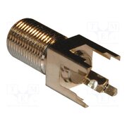 222141 Connector: F; plug; female; THT; for cable; straight; tinned; brass Ka0_Aymcw1ue5_vsn8U0BXTJZCmWkYaqwMzCxjpnbqY