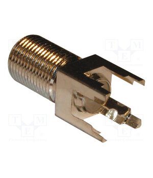 222141 Connector: F; plug; female; THT; for cable; straight; tinned; brass Ka0_Aymcw1ue5_vsn8U0BXTJZCmWkYaqwMzCxjpnbqY