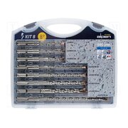 0080704100100 Drill set; for concrete; steel; plastic box; F4 FORTE; 8pcs. D704c07vCWMnV3FPcSh5NoNz310mU4_L9GX75HtpsOs