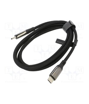 CTKBAV Cable; USB 2.0; USB C plug,both sides; nickel plated; 1.2m; black uc2dtT55Iw49WWQ8ZChG9PK_IgKZrquW0LyzjHu8VNw