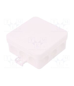 34561201 Enclosure: junction box; X: 85mm; Y: 85mm; Z: 37mm; polypropylene PP S8AvSRtahq4mVapc3xyoWlkaH6IWwSV9JoU86jXIyo8