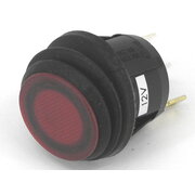 ROCKER SWITCH 10A 250VAC with red LED 12V indication, ON-OFF