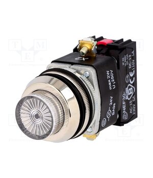 NEF30-WLBXY-24VDC Switch: push-button; 30mm; Stabl.pos: 1; NC + NO; white; 24V; IP56 7bR5LrUB0OVrmwcDbMG447nu1_Burtxbcgl1Qv2T0Qs