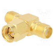 132217 T adapter; SMA male,SMA female x2; T; 50Ω; PTFE; gold-plated wtDjPvzUPSI5q6BEPRoQRGTjTIeUOmyk4uuoG5DpDe0